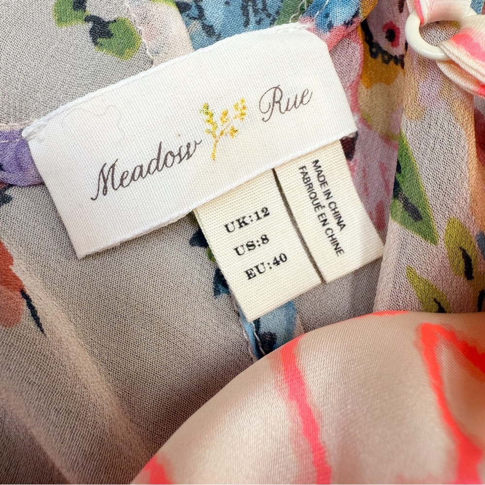 ANTHROPOLOGIE Meadow Rue Floral Sleeveless Dress, 8. - Picture 7 of 8